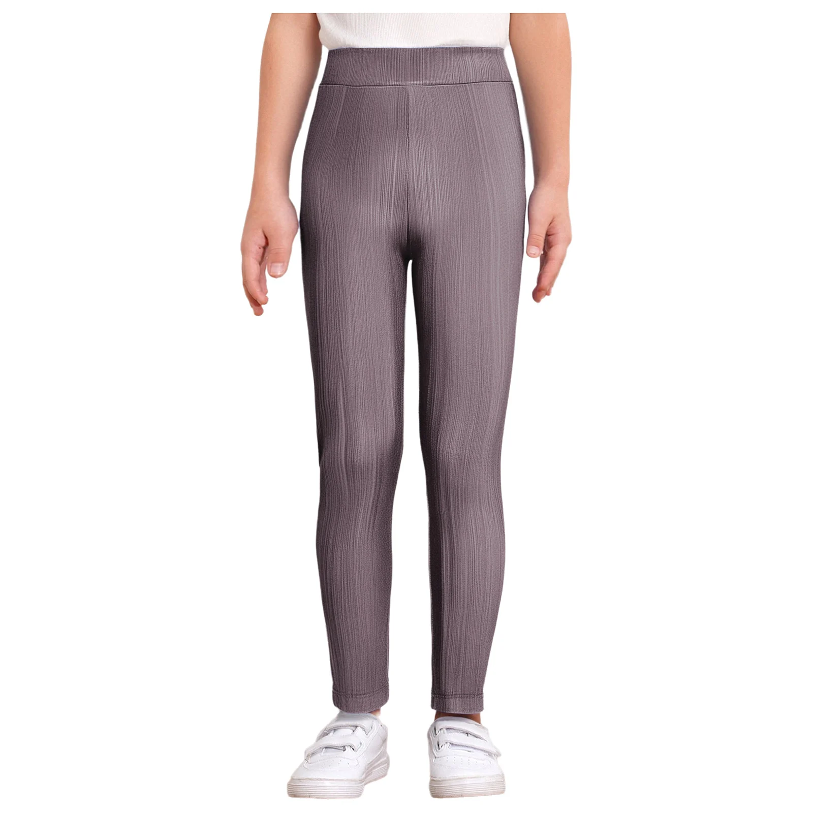 Children's Leggings for Girls Metallic Ribbed Pants Performance Dancewear Children Jazz Dance Hip-Hop Trousers Dance Leggings