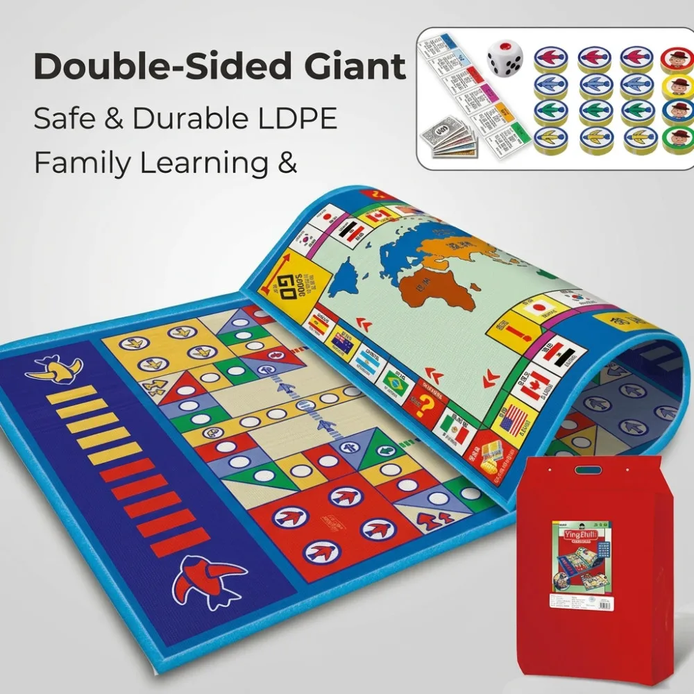 

Складной коврик для игры в Летающие шахматы, детский ковер, портативная настольная игра, набор для кемпинга и путешествий, игра для родителей и детей, коврик для Летающих шахмат