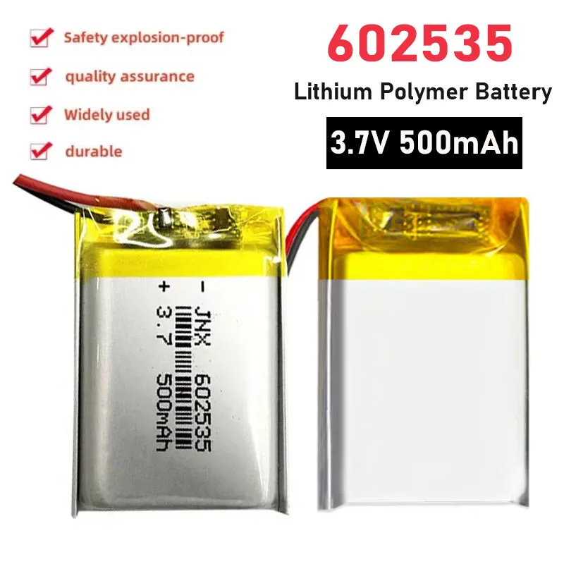 602535   Batería recargable de iones de litio de polímero de litio de 3,7 V 500mAh para tacógrafo SP5 Mio MiVue 366 368 388 358P F210 GPS 062535 602435