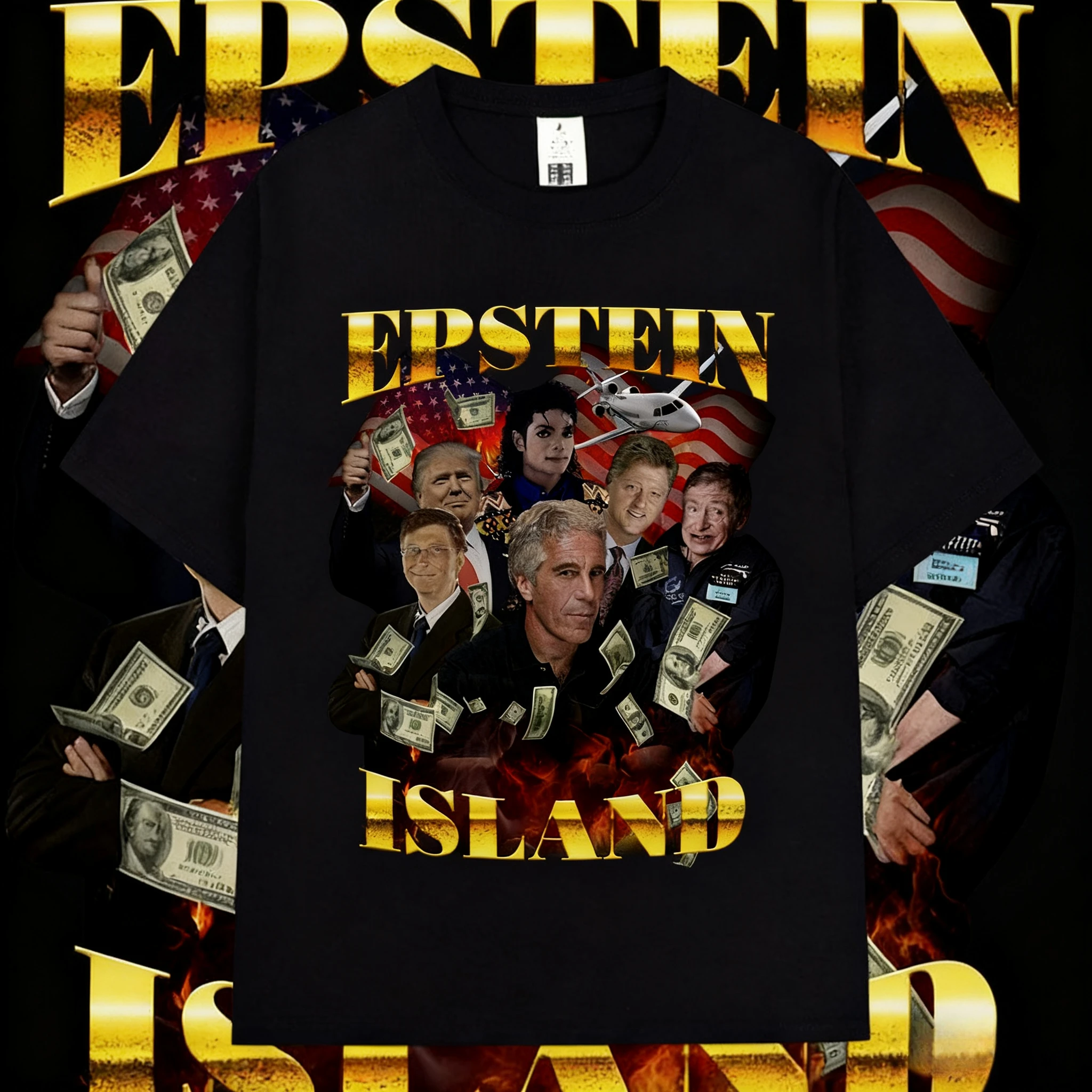 جيفري إبستين جرافيك تي شيرت رجالي موضة خمر Harajuku تي شيرتات قصيرة الاكمام 100% قطن مطبوعة تي شيرت غير رسمي للجنسين.