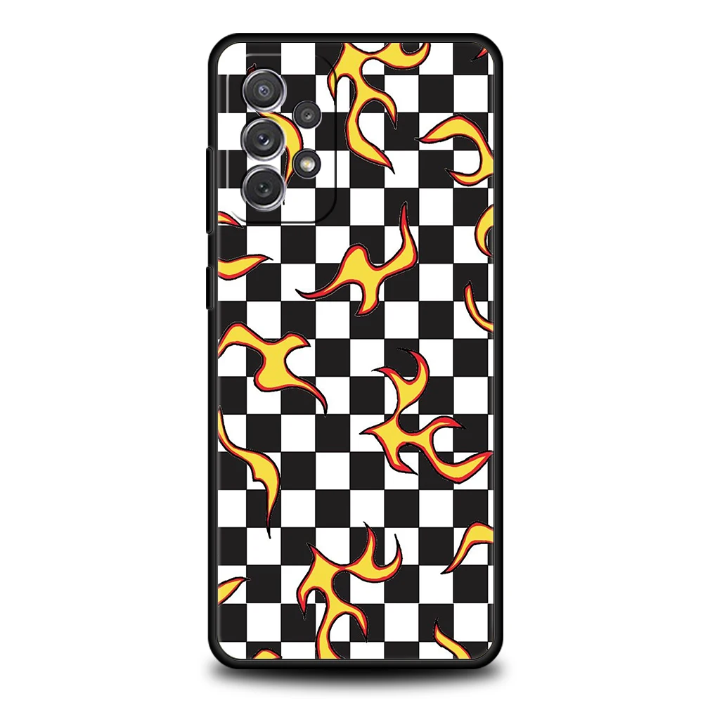 Phone Case For Samsung A15 A13 A35 A55 A51 A71 A41 A31 A21S A03S A05 A17 A23 A25 A33 A53 A73 5G A07 4G Cover chess board art