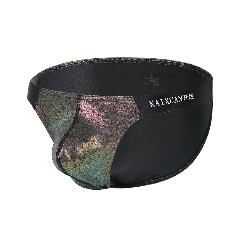 

Мужские голографические блестящие трусы, сексуальное U-образное белье, дышащие трусики с низкой посадкой для ночного клуба, эротическое белье для сисси