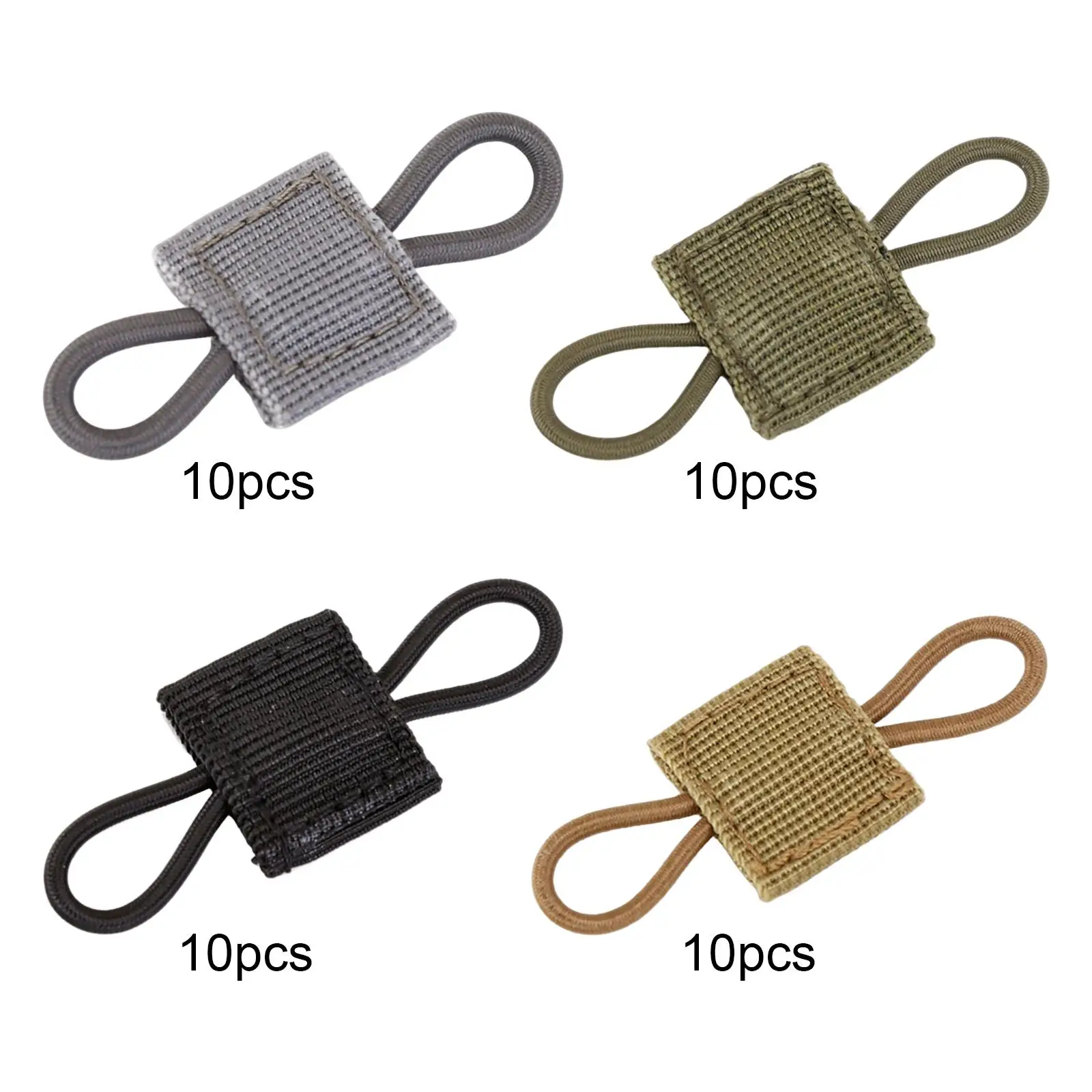 10 Count Molle Webbing Buckle Binding Retainer for PTT Antenna Stretchable