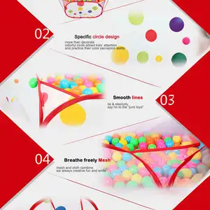 Piscina infantil de bola oceânica com cesta de basquete, barraca do jogo, teatro com aro de basquete, meninos e meninas, crianças (excluindo bola) 8 principais vendas barraca piscina de bolinha - №2