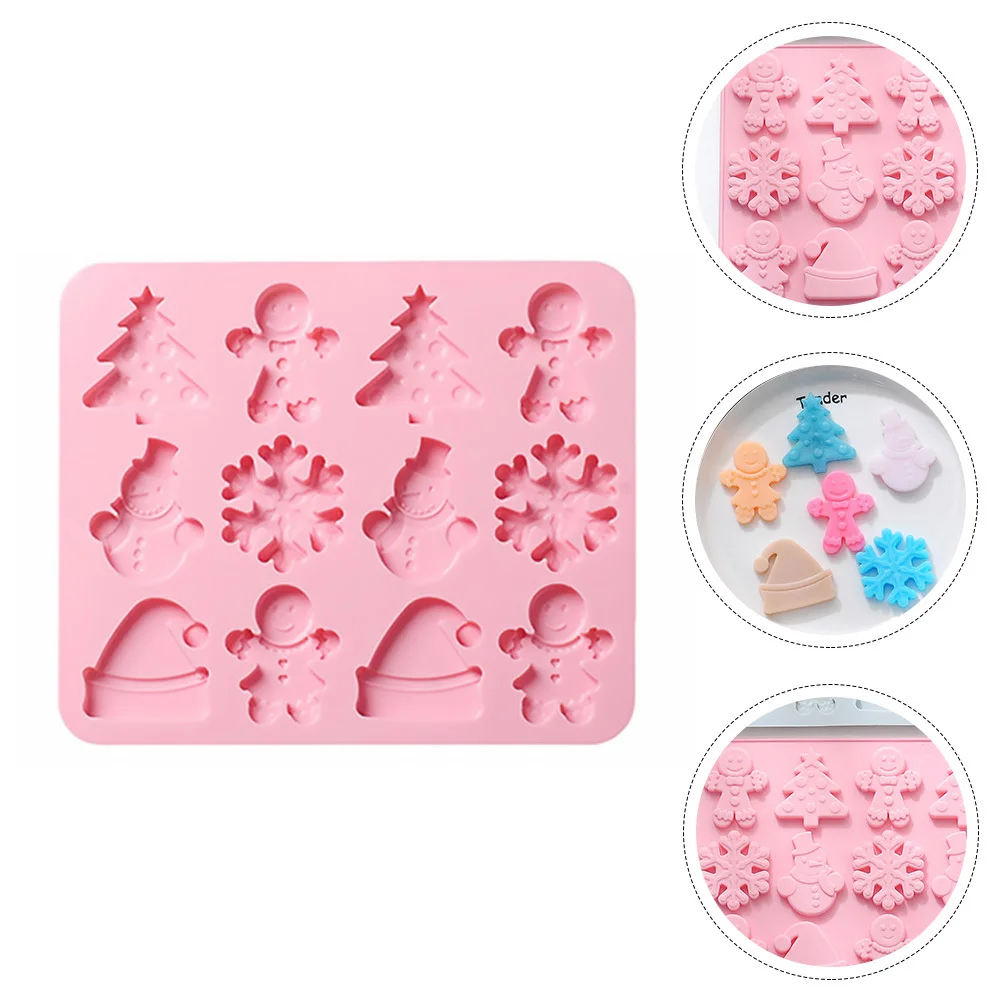 

Christmas Theme 1Pcs Silicone Molds Biscuit Baking Mold DIY Cookie Making Tool Festive Fun Easy Clean Biscuit Baking Mold