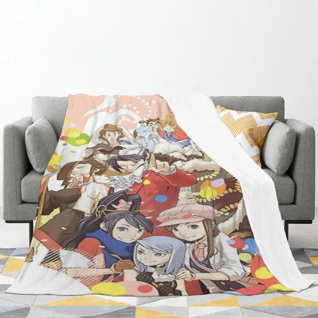 Ace Attorney Medium Blanket Soft comforter sets throw for Couch Warm Flannel Blankets Bedroom Décor