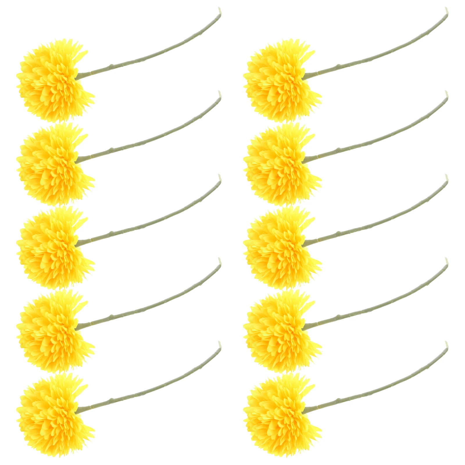 

10 Pcs Chrysanthemum Ball Bouquet Home Decor Fall Flowers Artificial for Decoration Plastic Desktop