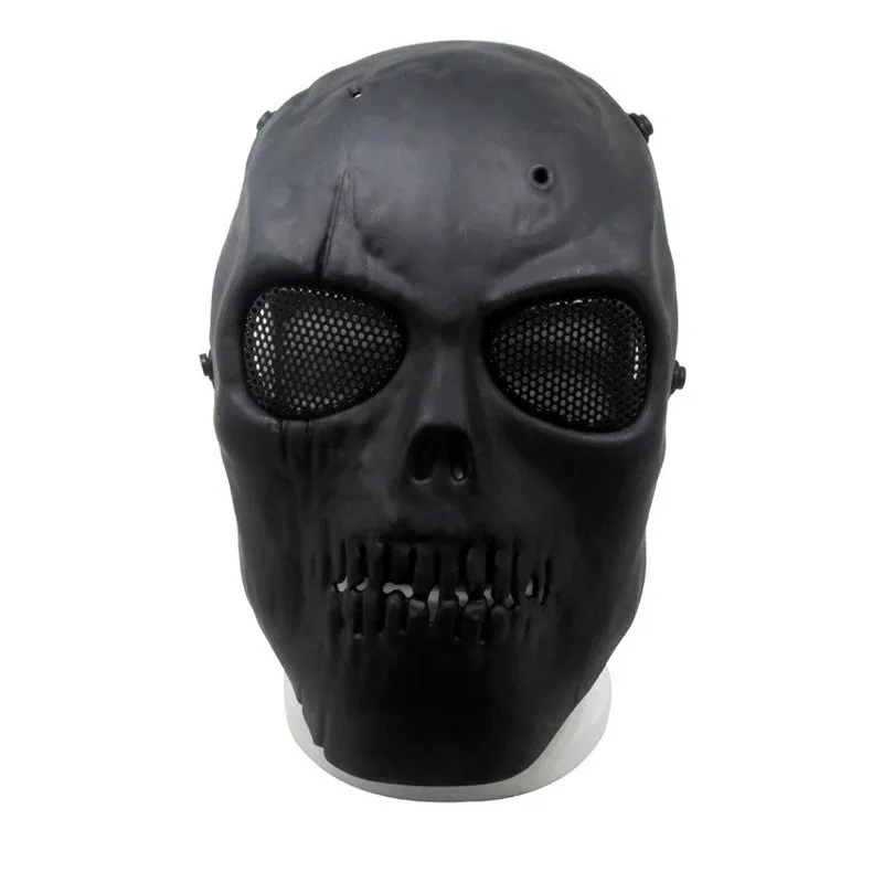 DY20Skull Masker Lapangan Luar Ruangan Horor Thriller Cosplay Tengkorak Masker Kreatif Masker Airsoft Tengkorak Masker Pelindung Penuh Tengkorak Militer