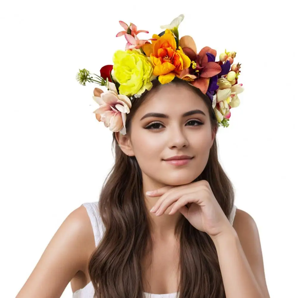 Aro elástico do cabelo para o partido do curso, Decoração da flor da imitação, Vários estilos, Chapelaria floral