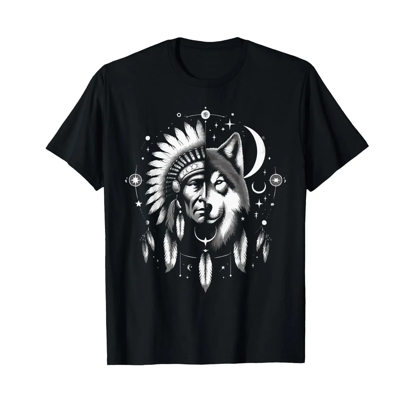 Indian Cherokee Apache Tribe Indigenous T Shirt black vintage Washed streetwear Casual Comfortable Soft Breathable homme