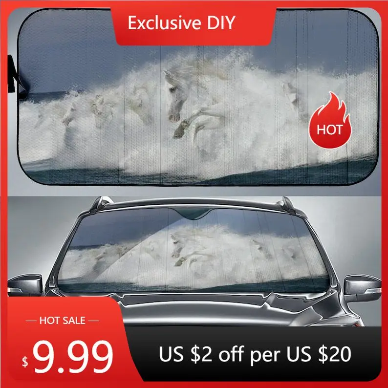 

Out of the Surf Horse Sunshade for Car Windshield