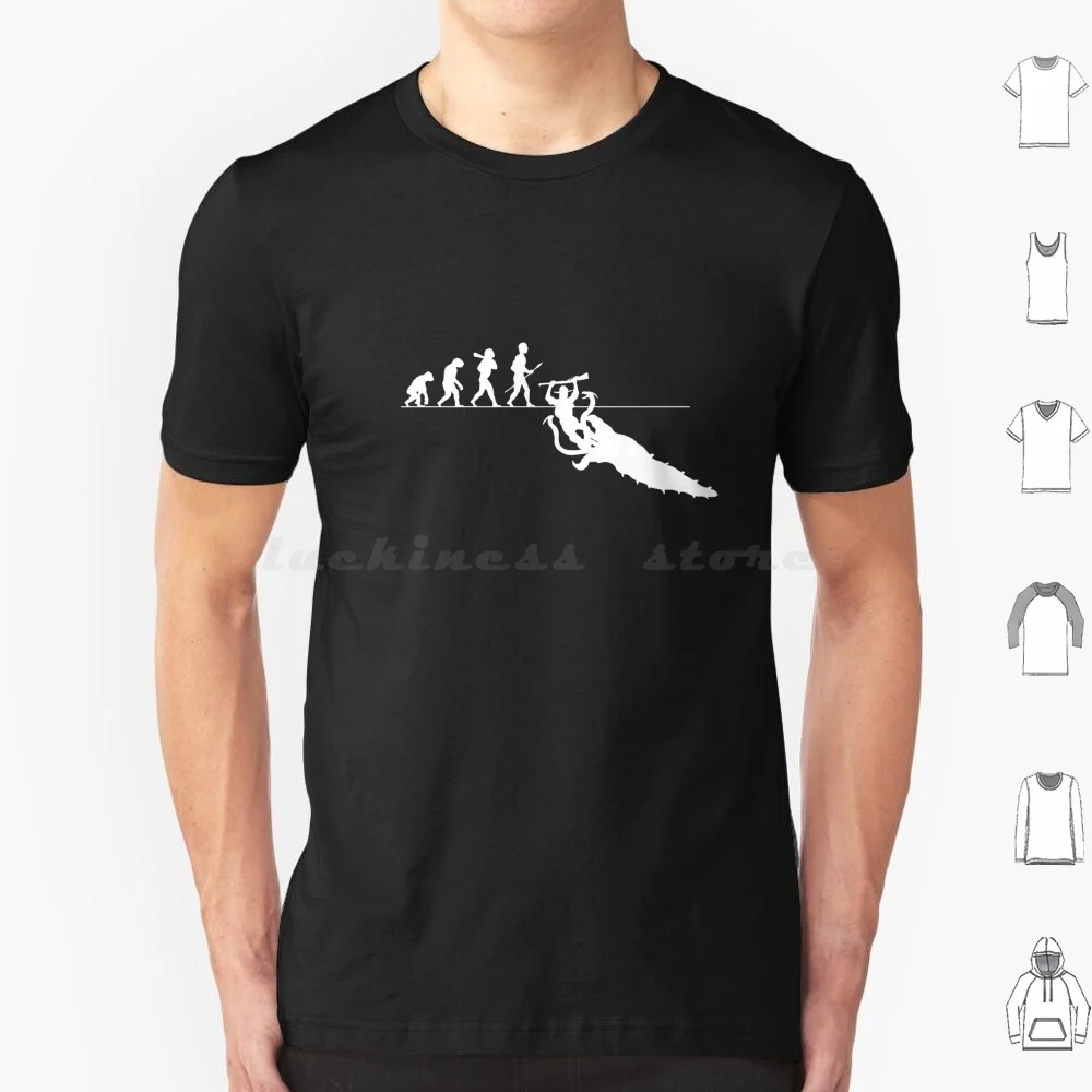 Evolution Graboid-Inverted T Shirt Cotton Men Women DIY Print Tremors Graboid Horror Sci Fi Scifi Science Fiction Monster