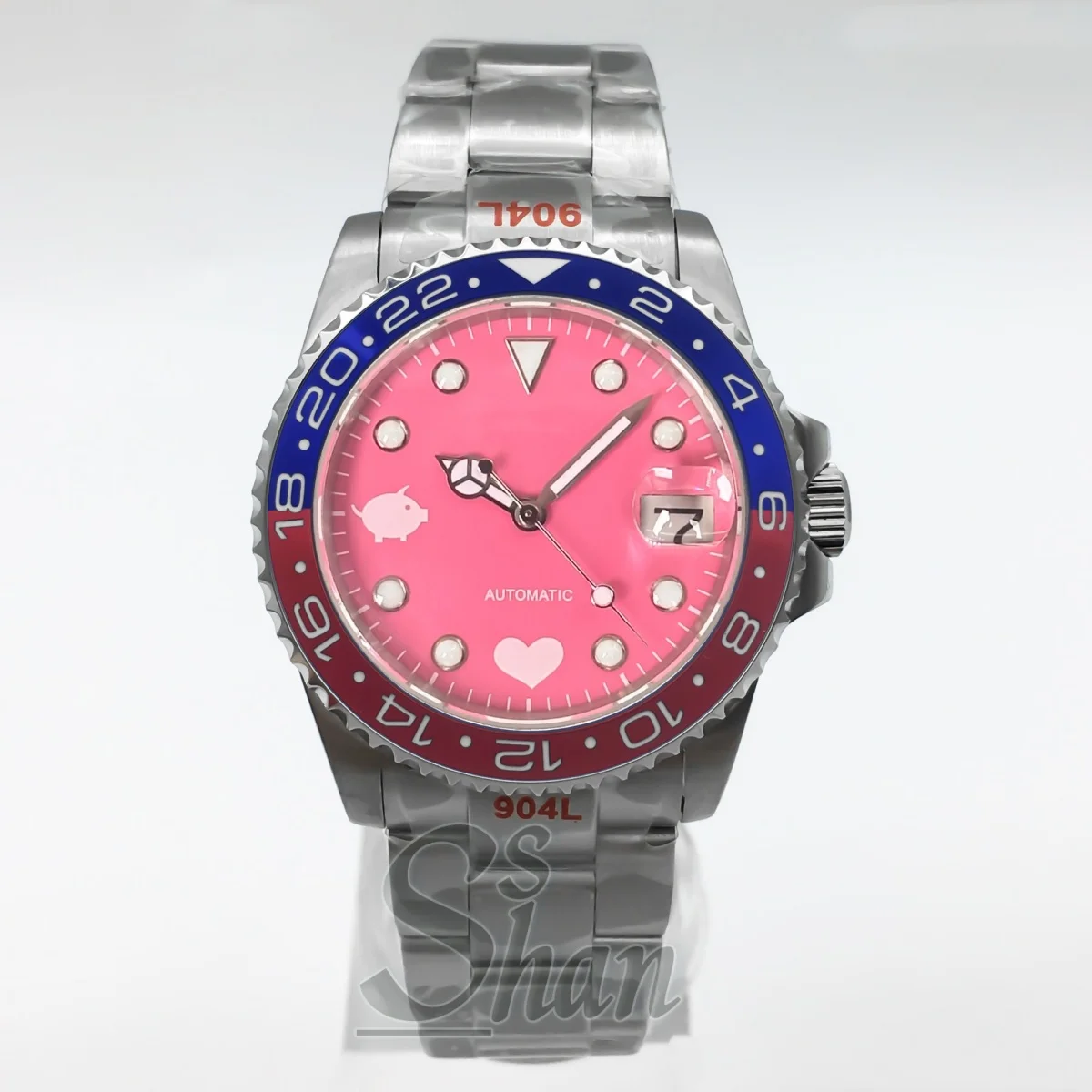 Reloj de buceo automático para hombre NH35 PT5000, 36mm, 38mm, fecha, cristal de zafiro, bisel de cerámica, resistente al agua, reloj de pulsera mecánico de 10ATM