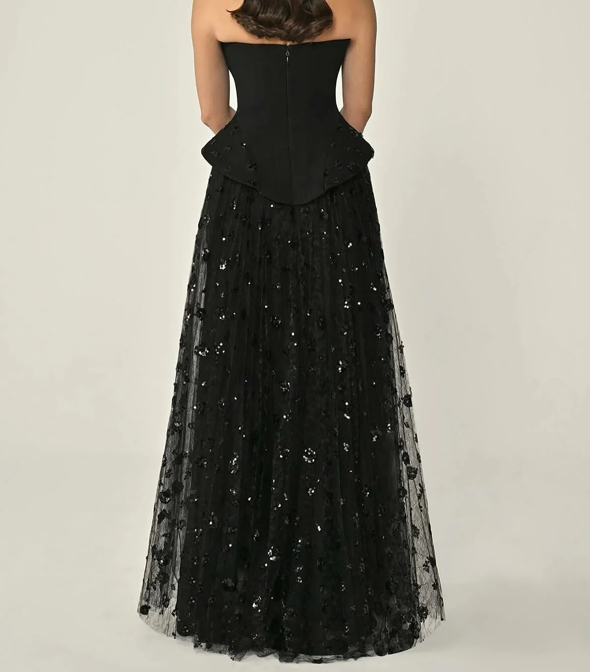 Strapless Beadings Prom Dress Customized Lace Embroidery A-Line Evening Dresses Sexy Wedding Party Dress Long Sharon Dress 2025 image 2