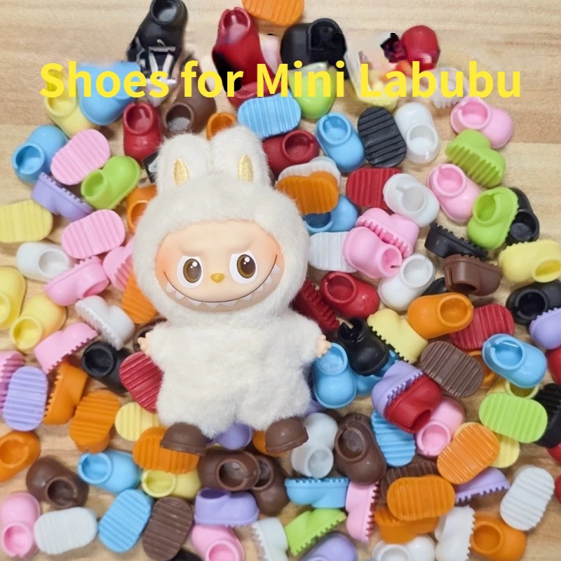 

Shoes For 10cm 4th Gen Mini Labubu Heart Code Vinyl Doll Shoes Cute Miniature Footwear Accessory Fit for Display and Photography