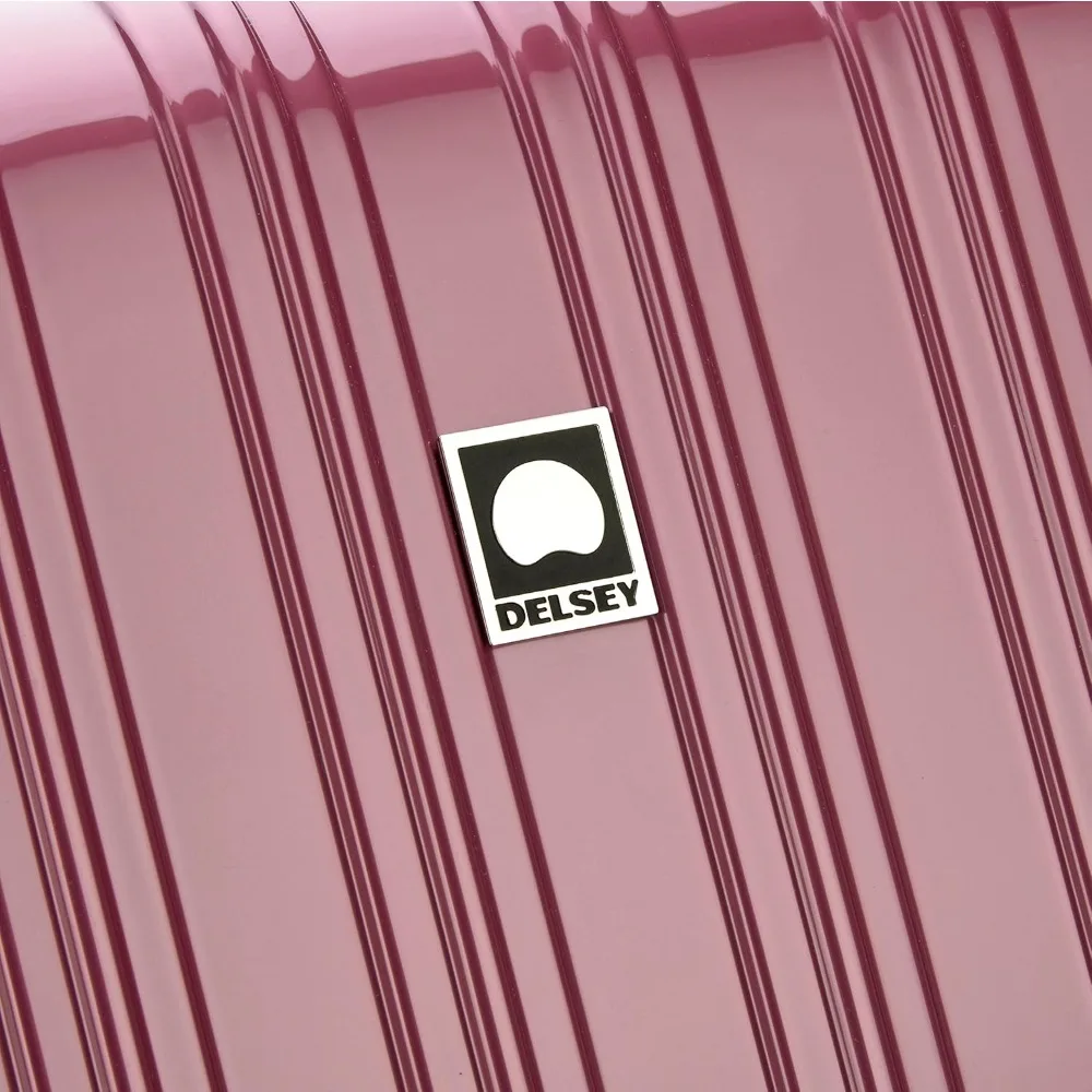 Medium 24 Inch Expandable Luggage with Spinner Wheels in Peony Pink, Hardside Helium Aero Design