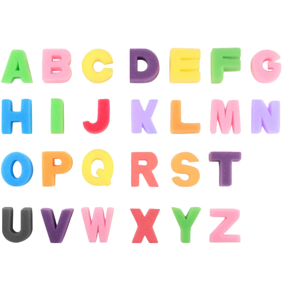26Pcs Alphabet Sponge Stamps Portable Painting Sponges for Kids DIY Crafts Fun Learning Painting Tools for Home and School