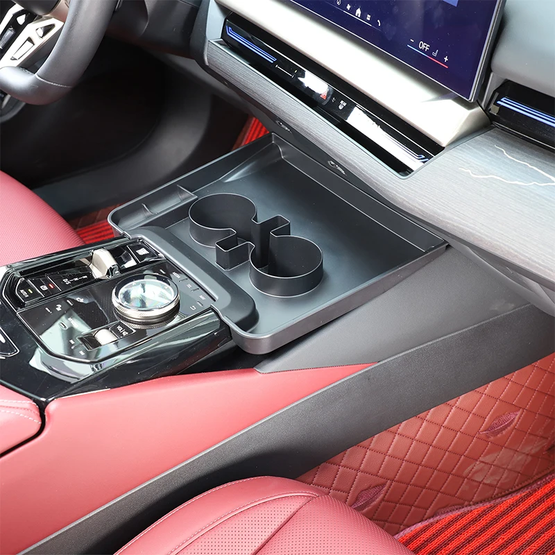 

Car Gear Shift Organizer Tray with Cup Holder Insert Storage Box Cup Holder Expander For BMW 5 Series G60 2024 2025 Accessories