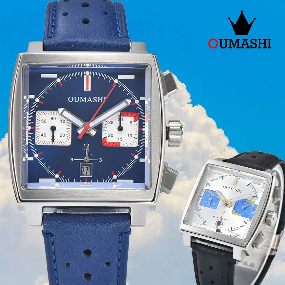 New OUMASHI-series men\'s ETA 7750 watch luxurious Stainless steel sports Waterproof watch calendar timing function movement