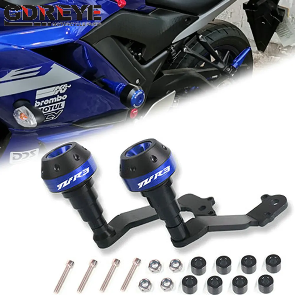 Motorcycle CNC YZF-R3 YZF R3 2019 2020 2021 Engine Crash Pads Exhaust Sliders Body Protector For YAMAHA R3 2019 2020