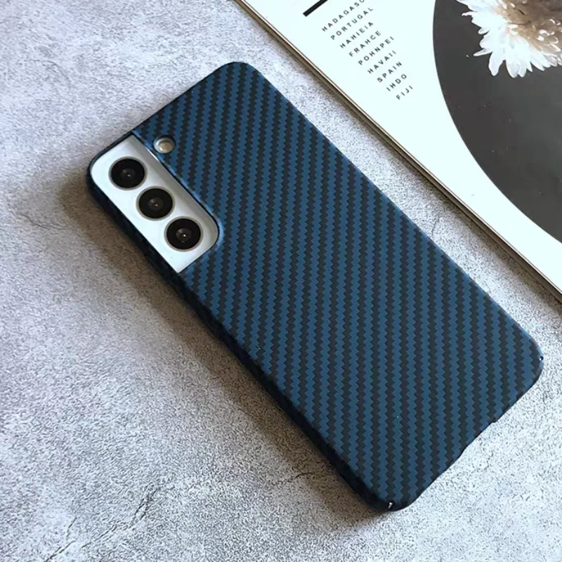 Luxury carbon fiber frosted phone case for Samsung Galaxy S24 S23 S22 S21 note20 note10 Plus Ultra anti drop safety cover