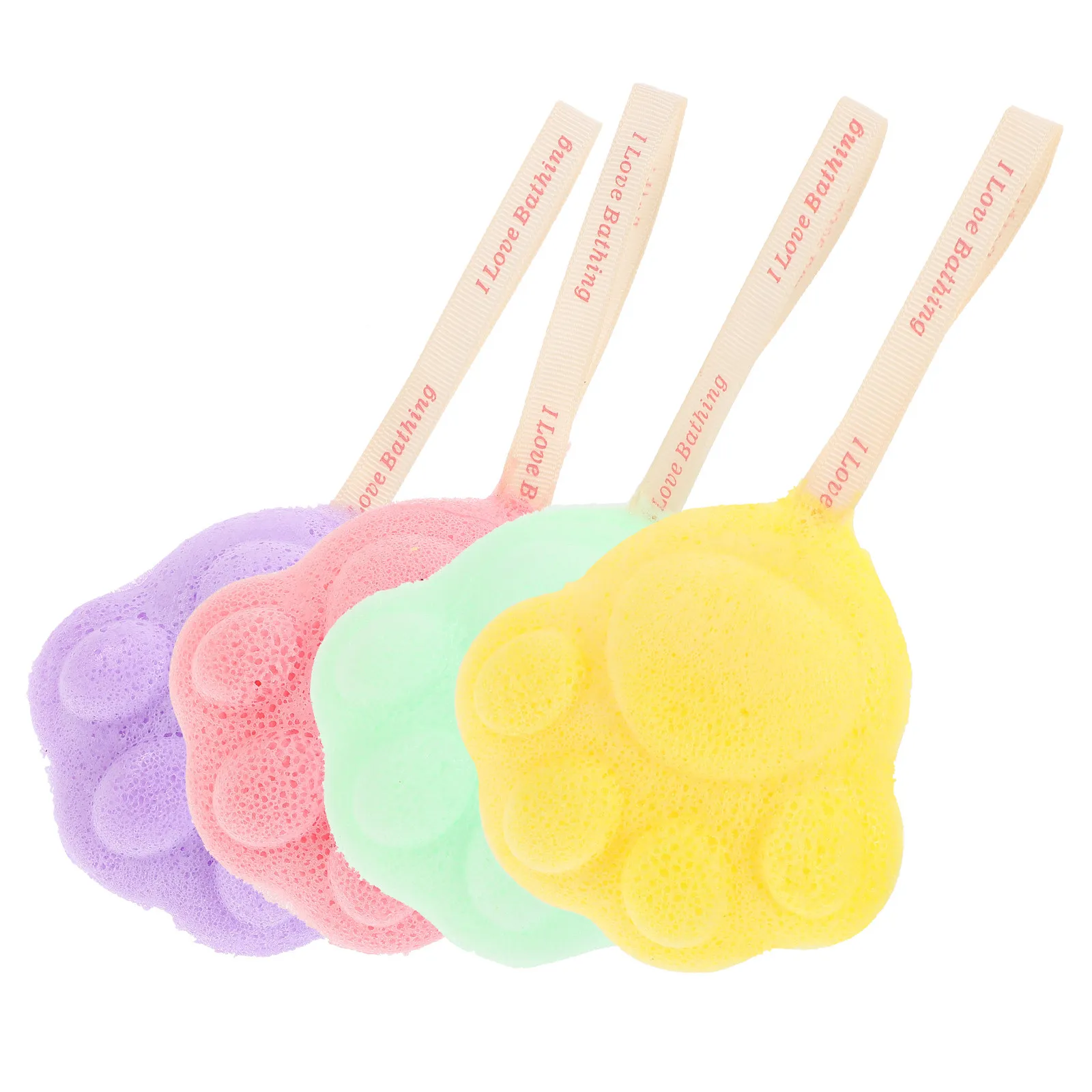 4Pcs Face Cleansing Sponges Soft Facial Scrubbers Gentle Exfoliating Sponges Portable Face Wash Tools for Sensitive Skin