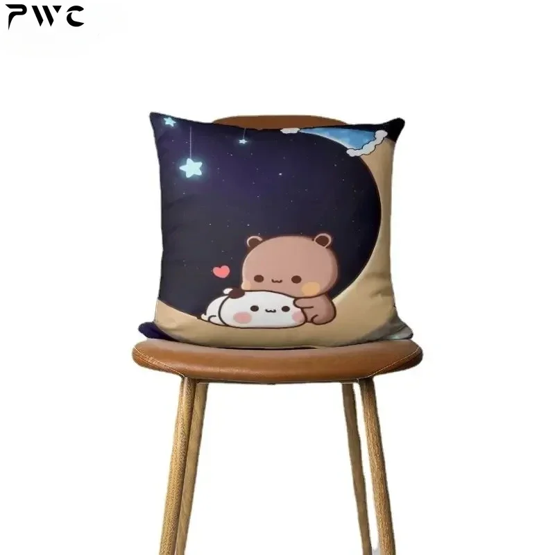 PANDA BEAR bubu and dudu embrace love on the moon bedroom Sofa Anime Bed Fashion Pillowcase