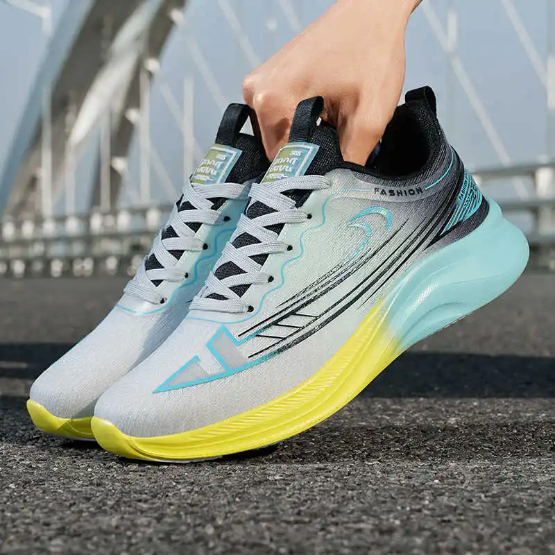 

Autumn With Ties Spring Summer Sneakers Walking White Tennis Shoes Men Running Sports Fat Model Exercise Dropshiping