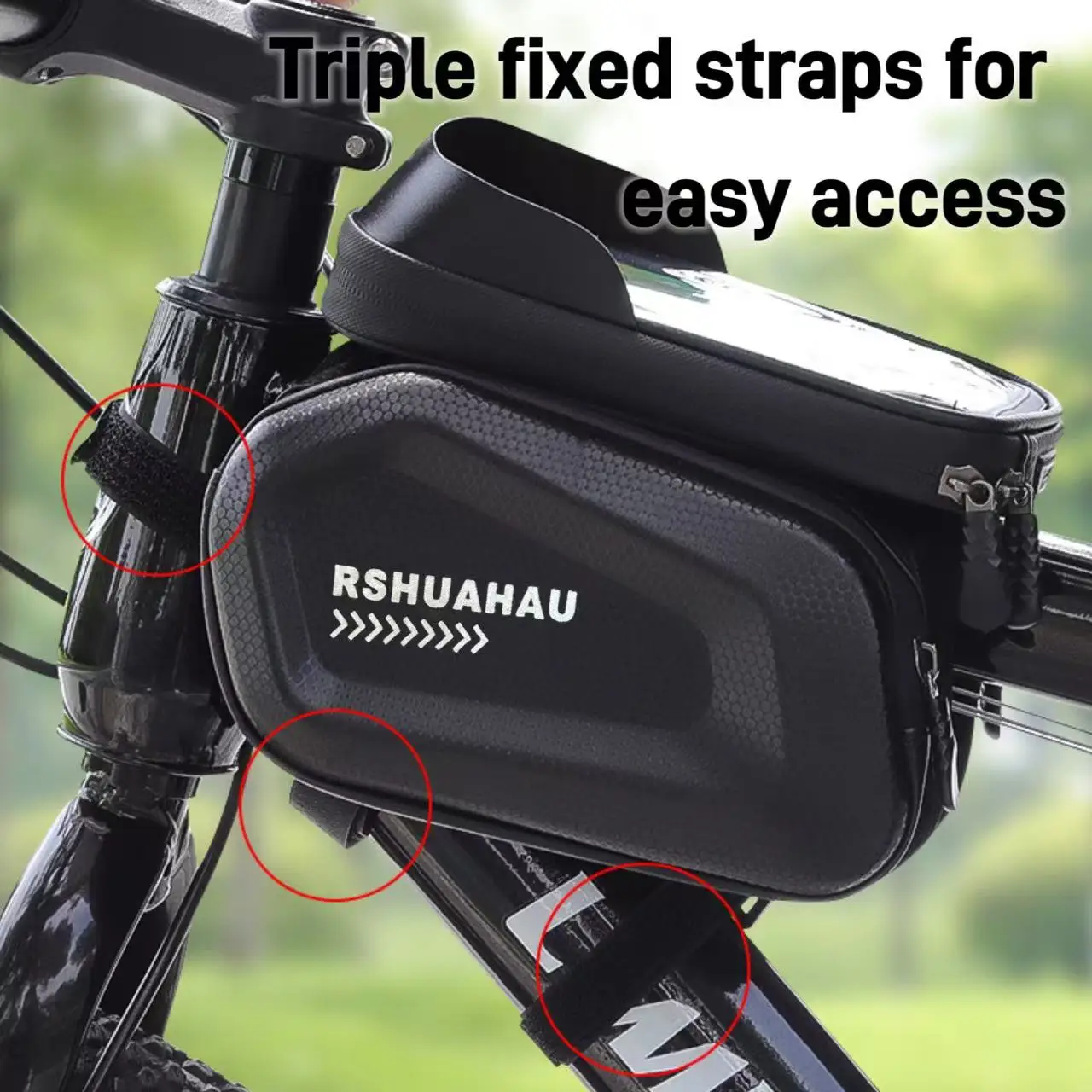Fahrradtaschen Fahrrad-Oberrohrtasche Touchscreen-Handyhalter Aufbewahrungstasche MTB Rennrad-Tasche Fahrradzubehör und -teile – Detail 2