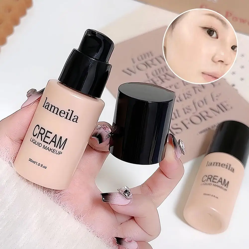 30ml Hydrating Liquid Makeup Creamy Lightweight Natural Finish Full Coverage Blemish Concealer for Even Complexion
