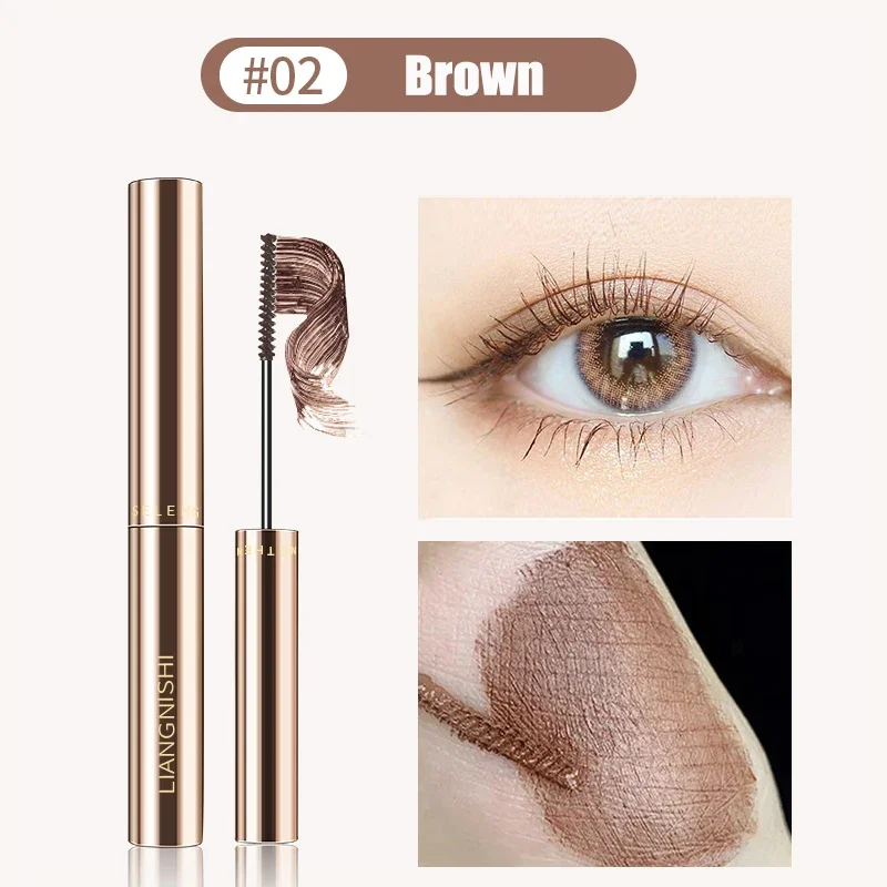 Silk Fiber Matte Mascara Makeup Ultra-Fine Brush Lengthens Eyelashes Waterproof Fast Dry