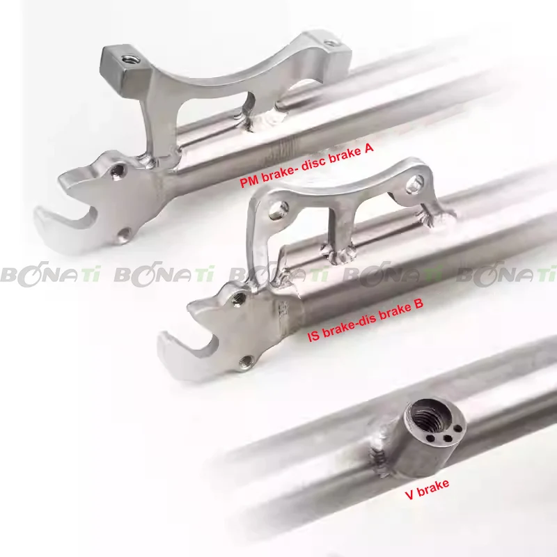Gr9 Alloy MTB Mountain Bike Titanium Bicycle Fork with IS/PM Disc Brake V Brake