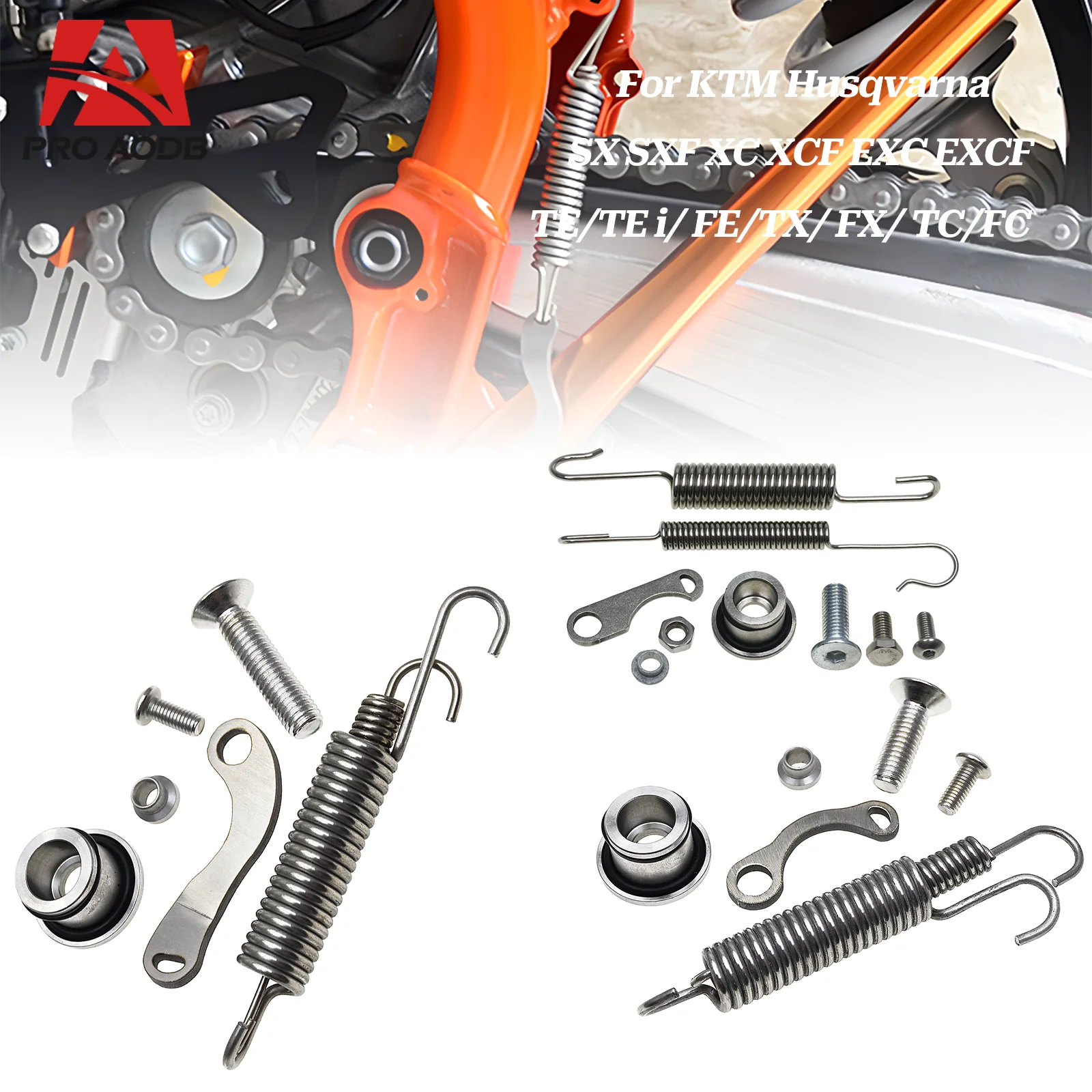 Motocross Kickstand Side Stand Springs Kit For KTM EXC EXCF XC XCF XCW 6D For Husqvarna FE TE FX TX 125 150 250 300 350 450 500
