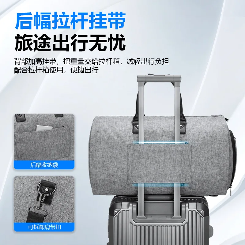 Trolley suit travel Bag With Wheels Man Business Bag Shoe Pocket Clothes Cover Suits Luggage Duffel Bags duffle garment bag