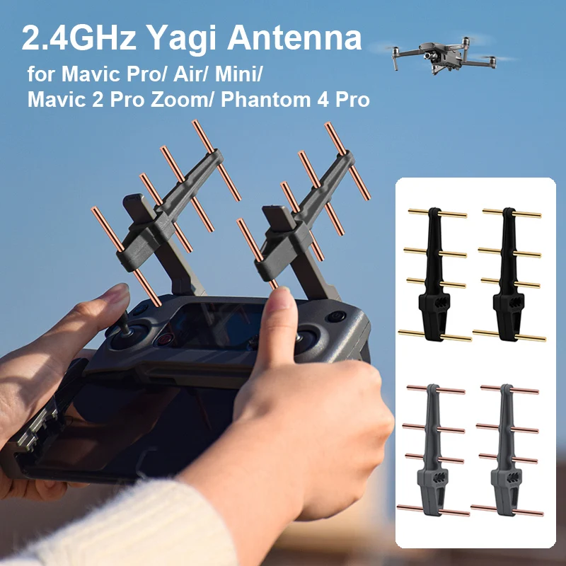 원격 제어 신호 부스터 야기 안테나, Mavic 2 Zoom Mavic Pro Mini Air Phantom 4 Pro 드론 신호 범위 확장기, 2.4Ghz