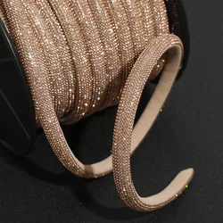 5 Yards 1 Yard Golden/Silver Shiny Crystal Rope DIY Rhinestone Drawstring Hoodie Trouser Replacement String Diamond Trim Cord