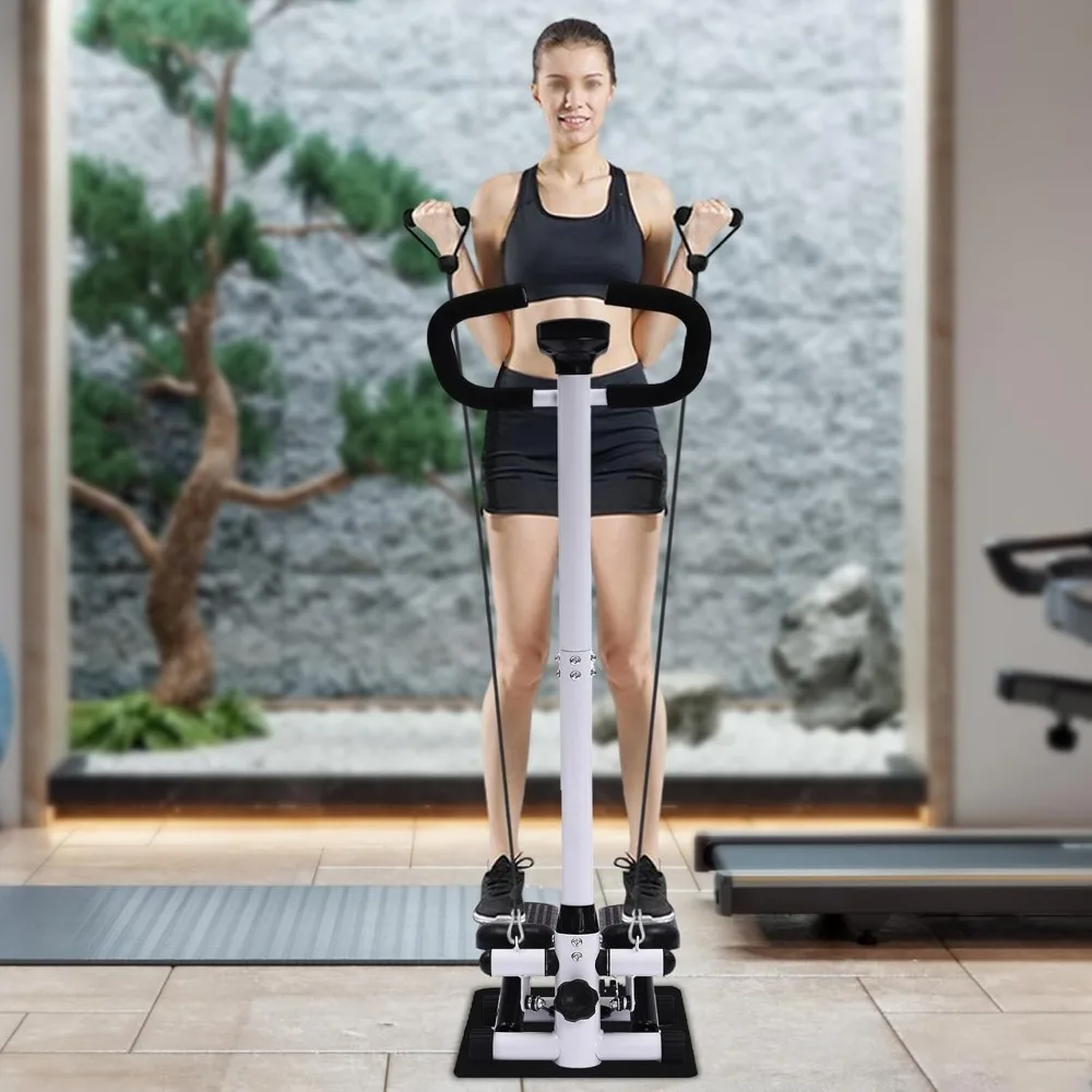 Machine à pas d'exercice avec guidon, Mini Stepper haut-bas, balançoire, Fitness, grimpeur d'escalier avec affichage