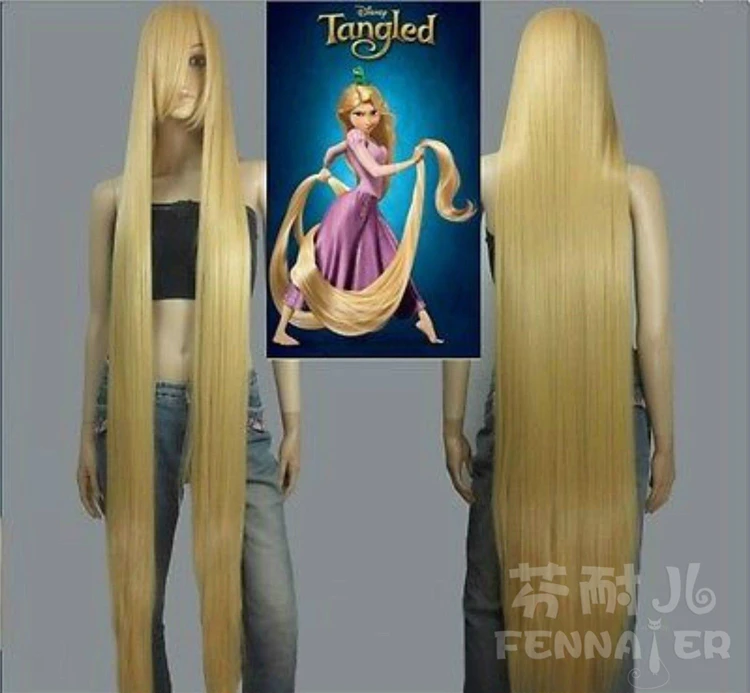 Perruque Cosplay Raiponce Blanche – Cheveux Longs Synthétique, Pour Halloween, Carnaval, Déguisement Princesse Disney (Taille Unique)