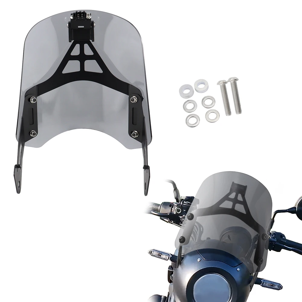 

Motorbike Adjustable Windscreen Deflector Shield For Kawasaki Eliminator 500 2024-2025 Windshield Bracket GPS Navigation Bracket