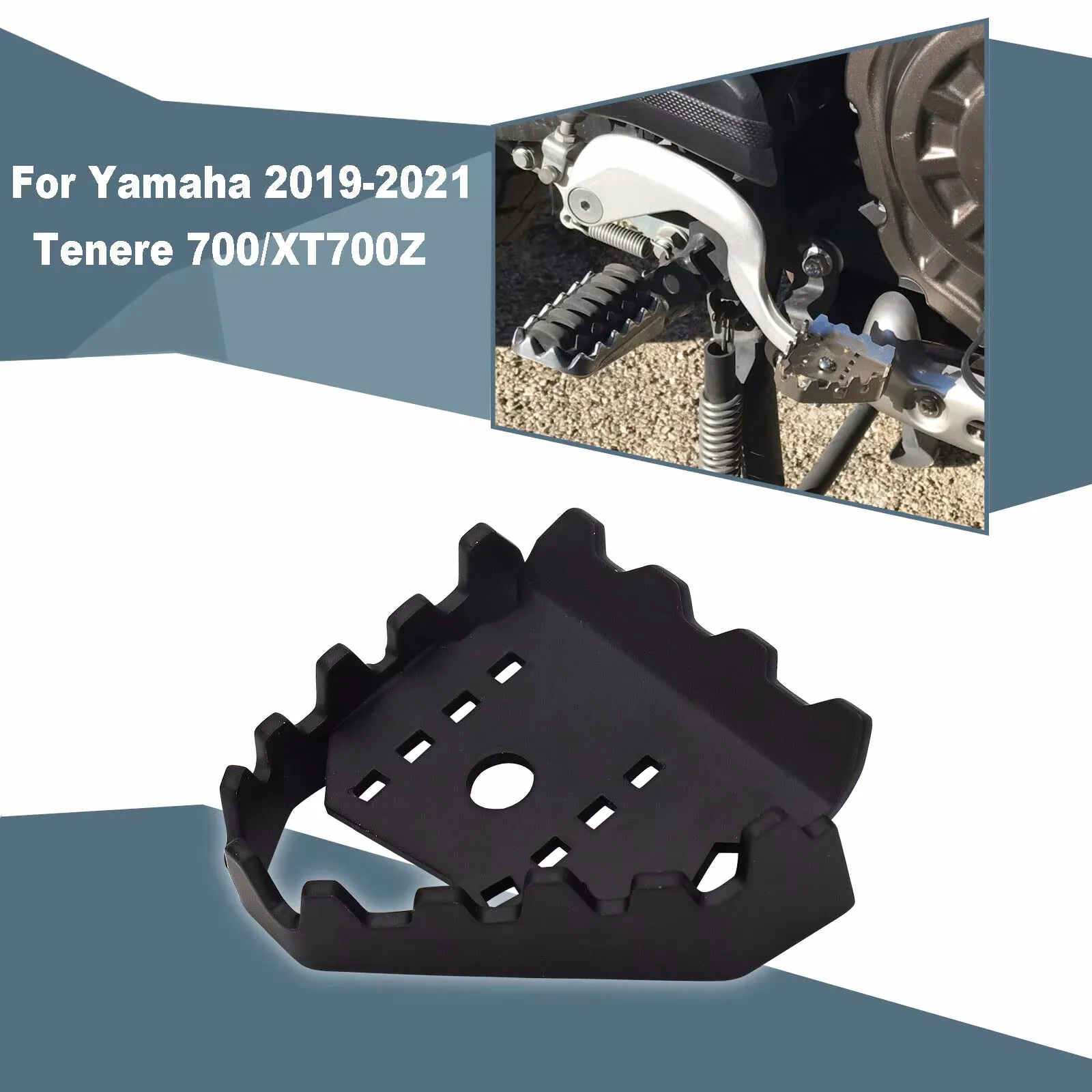 Foot Brake Lever Pedal For Yamaha Tenere 700 XT700Z 2019 2020 2021 Extension Plate Motorcycle Accessories