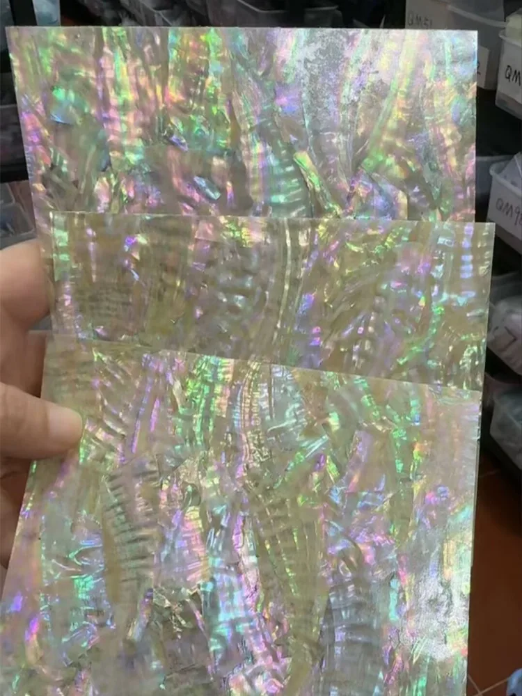 14X12CM Natural Paua Abalone Flat Shell Inlay Material Slab Mother of Pearl Inlay Veneer Luthier Supply DIY Project Handicraft