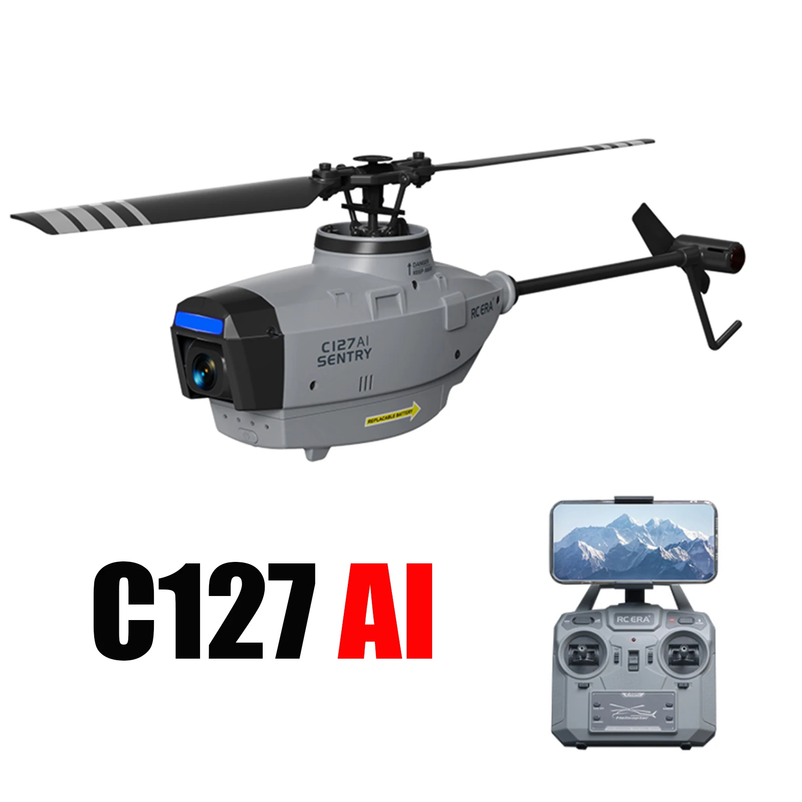 RC ERA C127AI C127 C128 2.4G 6-Axis الدوران استقرت Flybarless المهنية RC هليكوبتر 4ch التحكم عن بعد Aicraft للكبار #1