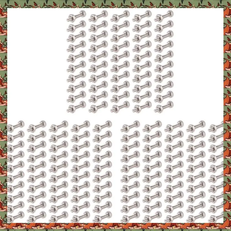 ABLQ 150 Set M2x10mm Viti a testa esagonale zigrinate Bulloni Dado