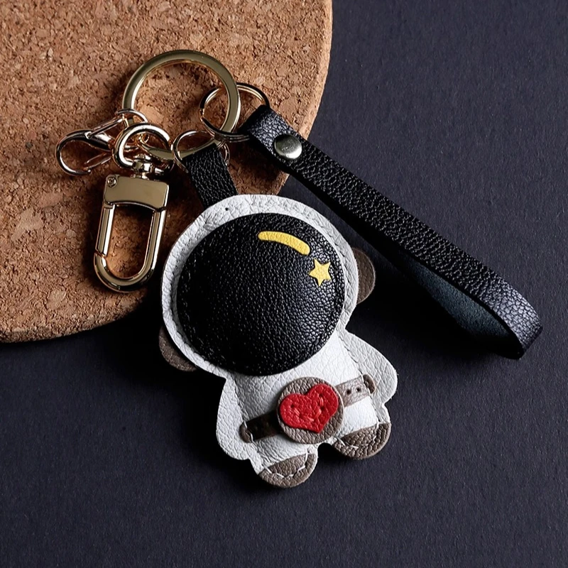 

Handmade Astronaut Pendant,French Sheepskin Bag Pendant Phone Pendant ,Pure Handmade Genuine Leather Keychain.