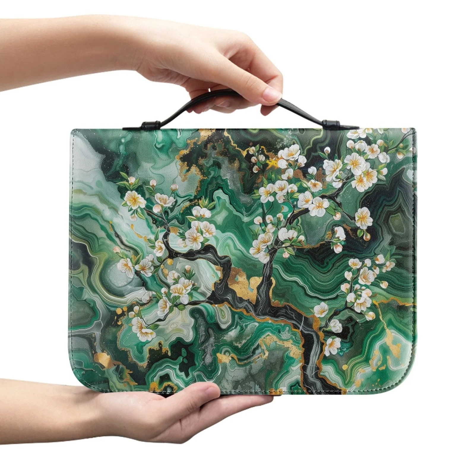 XIXIRIMIDO Agate Blossoms 2026 Trending Bible Carrier for Unisex Zippered Bible Covers