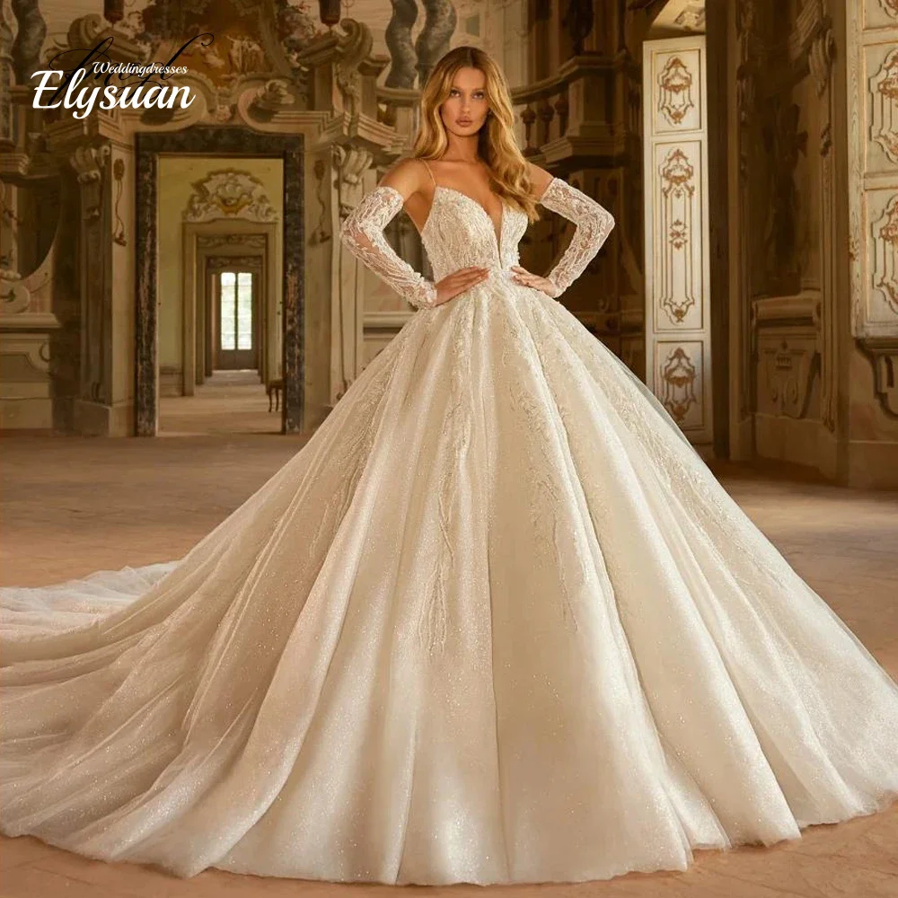 

Свадебные платья А-силуэта с индивидуальным дизайном, на тонких бретелях, винтажные, с кружевными аппликациями, гламурные, с открытой спиной, Robe De Mariee Vestidos De Novia