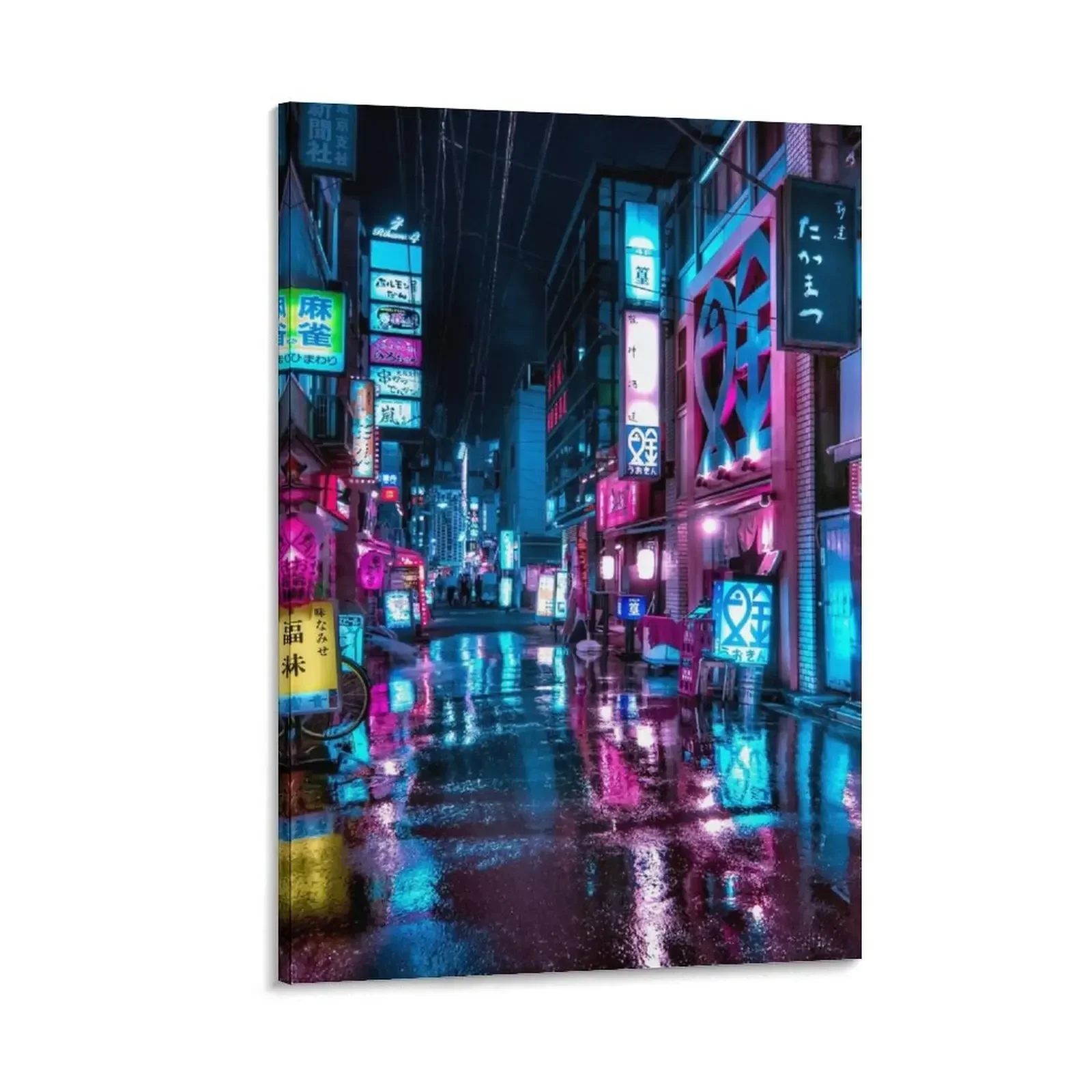 

Tokyo at Night - Shimbashi Canvas Painting aesthetic room house decoration ornaments for home Wall decoration poster