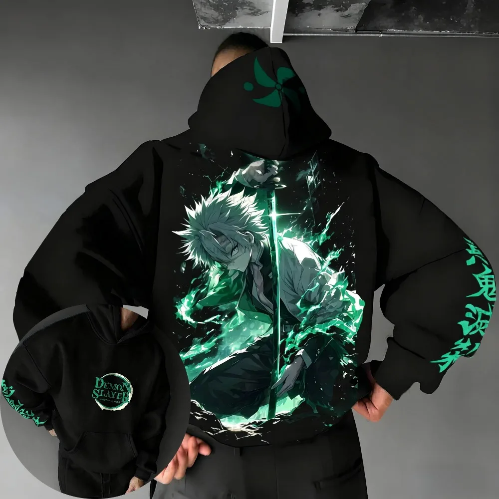 

"Devil Killer Men's Hoodie 3 Suri Kanroji Anime Spring and Autumn Men's 2025 Autumn/Winter Printed 100% Pure Cotton Hoodie.