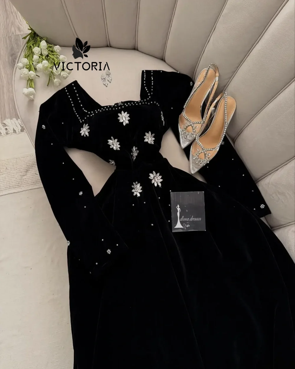 

Square Neck Black Velvet Luxury A Line Evening Dresses Tiered Aline Wedding Dresses For Saudi Dubai فساتين سهرة 2025 Customized