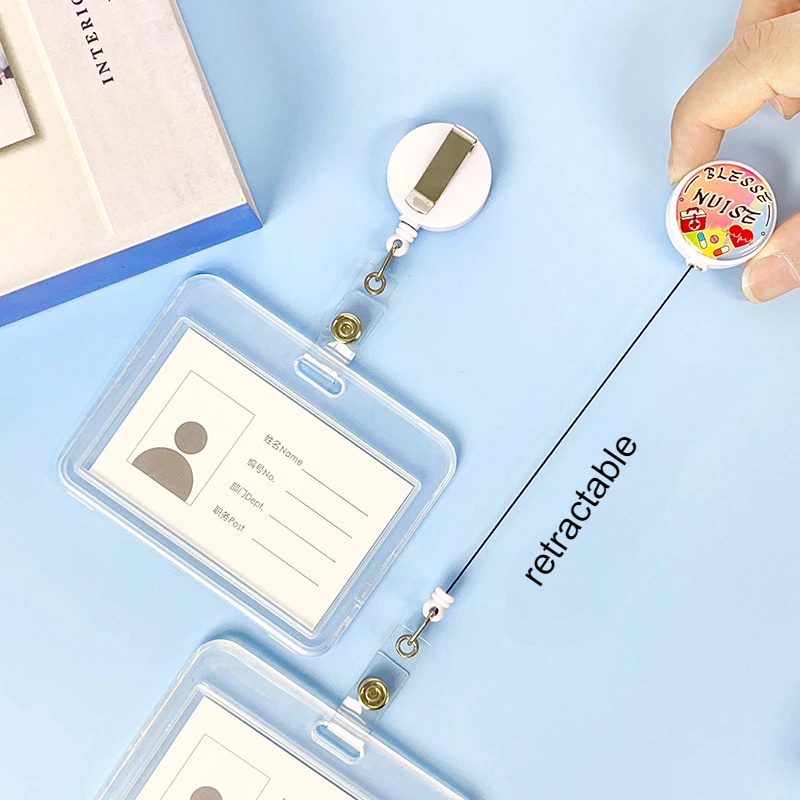 Plastic Pass Work Card Holder ID Tag Badge Cover Sleeve Holder Staff Nurse Employee's Working Permit Case Credit Card Protector